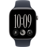 Apple Watch Series 12, Smartwatch grau, Aluminium, 46 mm, Sportarmband Navyblau S/M, Cellular