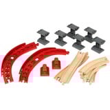 BRIO World Schienenpaket Berg und Tal, Bahn holz/rot, 16-teilig
