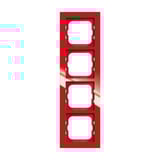 Busch-Jaeger Rahmen vierfach 1724-287 rot, Retail