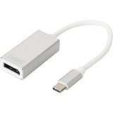 Digitus USB Adapter, USB-C Stecker > DisplayPort 4K Buchse weiß/silber, 20cm