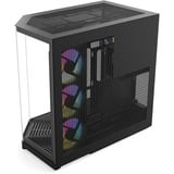 HYTE Y50 Pitch Black, Tower-Gehäuse schwarz, Tempered Glass x 3