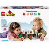 LEGO 10976 DUPLO Lebkuchenhaus mit Weihnachtsmann, Konstruktionsspielzeug 