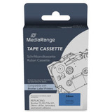 MediaRange Schriftbandkassette, 24mm, 8m, laminiert, schwarz auf blau kompatibel zu Brother TZ-551/TZe-551