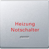 Merten Wippe Kontrollfenster mit Aufdruck Heizung aluminium, Retail