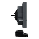 Merten Zentralplatte mit erhöhtem Berührungsschutz für Steckdose mit Kontrolllicht anthrazit, Retail