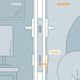 Netatmo SmartesTürschloss Erweiterungs-Kit 45 mm, Erweiterungsmodul 