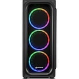 Sharkoon TK5M RGB, Tower-Gehäuse schwarz, Gehärtetes Glas