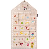 Tonies Adventskalender Lebkuchenhaus, Tasche beige, 24 Falttaschen (10 x 10 cm)