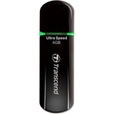 Transcend JetFlash 600 4 GB, USB-Stick schwarz (glänzend), Dual-Channel