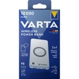 Varta Wireless Powerbank 10.000 weiß, 10.000 mAh, Qi, Power Delivery, Quick Charge 3.0