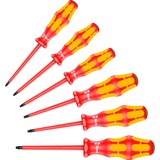 Wera 167 i/6 Schraubendrehersatz Kraftform Plus Serie 100, VDE rot/gelb, 6-teilig, Black Point Spitze