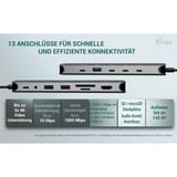 i-tec USB-C Metal Nano 3x Display Dock, Dockingstation aluminium, 2x HDMI, 1x USB-C Vvideo, Power Delivery 140W, Universal Charger 140 W