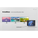 i-tec USB-C Metal Nano 3x Display Dock, Dockingstation aluminium, 2x HDMI, 1x USB-C Vvideo, Power Delivery 140W, Universal Charger 140 W