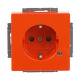0 Schutzkontakt Steckdosen Einsatz mit LED Kontrolllicht orange, Retail