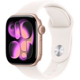 Apple Watch Series 11, Smartwatch Titan Gold, Titangehäuse, 42 mm, Sportarmband blassrosa S/M, Cellular