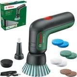 Bosch Heimwerken & Garten Akku-Bürste UniversalBrush Set, 3,6Volt, Bürstenschleifer grün/schwarz, mit Zubehör-Set