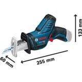 Bosch Professional Akku-Säbelsäge GSA 12 V-14 Professional, 12Volt blau/schwarz, ohne Akku und Ladegerät, in L-BOXX