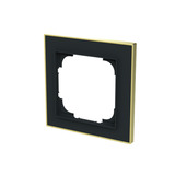 Busch-Jaeger Rahmen einsfach mit Dekorring gold, Retail