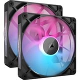 Corsair iCUE LINK RX140 RGB Dual, Gehäuselüfter schwarz, 2er Pack