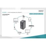 Digitus 14 Port Dockingstation grau/schwarz, HDMI, DP, USB-A, USB-C, USB4, 3,5mm, SD/MicroSD, 8K