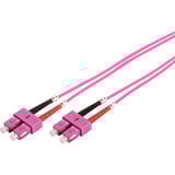 Digitus LWL Patchkabel, Duplex, SC > SC Stecker, Multimode OM4 violett, 2 Meter
