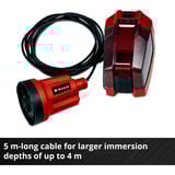 EINHELL Power X-Change Akku-Klarwasserpumpe GE-SP 18 LL Li, 18Volt, Tauch- / Druckpumpe rot/schwarz, Li-Ionen Akku 4Ah