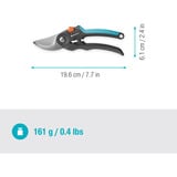 GARDENA Gartenschere PremiumCut Flex grau/türkis, Bypass, 2 einstellbare Griffweiten