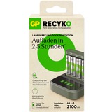 GP Batteries USB Akkuladegerät B441, 4 Ladeslots, inkl. Docking Station D451 grau, inkl. 4x GP Akkus AA 2.100mAh