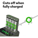 GP Batteries USB Akkuladegerät B441, 4 Ladeslots, inkl. Docking Station D451 grau, inkl. 4x GP Akkus AA 2.100mAh