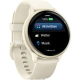 Garmin vívoactive 6, Smartwatch bone/lunargold, 42 mm, Silikon-Armband