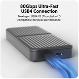  Hyper Drive Next USB4 M.2 PCIe Enclosure, Laufwerksgehäuse schwarz