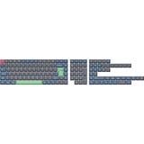 Keychron OEM Dye-Sub PBT Full Keycap-Set - Hacker, Tastenkappe blaugrau/neon-grün, 137 Stück, DE-Layout (ISO)