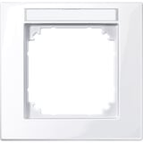 Merten M-PLAN Rahmen 1-fach beschriftbar weiß (glänzend), Retail