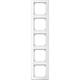 Merten Rahmen fünffach mit Beschriftungsträger weiß, Retail