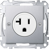 Merten Steckdosen Einsatz Aluminium USA 20 Ampere aluminium, Retail