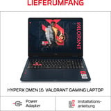 OMEN Omen 16-ap1099ng, Gaming-Notebook schwarz, AMD Ryzen 9 8940HX, NVIDIA GeForce RTX 5070, 24 GB DDR5, 1 TB (1 TB SSD), VALORANT Limited Edition, Windows 11 Home