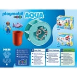 PLAYMOBIL 70636 1.2.3 AQUA Wasserwirbelrad mit Babyhai, Konstruktionsspielzeug 
