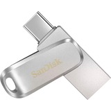 SanDisk Ultra Dual Drive Luxe 256 GB, USB-Stick silber, USB-A 3.2 Gen 1, USB-C 3.2 Gen 1