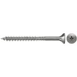 fischer Spanplattenschraube PowerFast 3,5x35 Senkkopf PZ 100 Stück, mit Teilgewinde, Edelstahl A2
