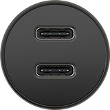 goobay Dual-USB-C Auto-Schnellladegerät 30 Watt, PD schwarz, 2x USB-C, Power Delivery, 12 / 24 Volt