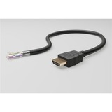goobay High Speed HDMI Kabel mit Ethernet schwarz, 3 Meter (abgewinkelt)