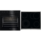 AEG HC4133MS3B, Herdset schwarz/edelstahl, inkl. TR3LV Flexirunner-Vollauszug (3 Paar)