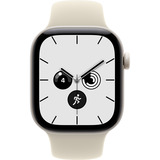 Apple Watch Series 12, Smartwatch weiß, Keramik, 42 mm, Sportarmband Sand S/M, Cellular