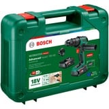 Bosch Heimwerken & Garten Akku-Schlagbohrschrauber AdvancedImpact 18V-80 QuickSnap grün/schwarz, 2x Li-Ionen Akku 2,5Ah, Koffer, POWER FOR ALL ALLIANCE