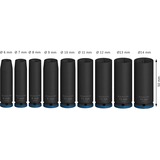 Bosch PRO Impact Steckschlüsseleinsatz-Set 1/4", 9-teilig schwarz, tief