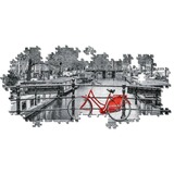 Clementoni High Quality Collection Panorama - Amsterdam Bicycle, Puzzle 1000 Teile