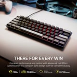 Corsair CLIPPER PRO MINI 60, Gaming-Tastatur schwarz, DE-Layout, Corsair MGX Hyperdrive