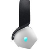 Dell Alienware Tri-Mode Wireless AW725H  Lunar Light, Gaming-Headset weiß, Hi-Res Audio, Bluetooth, 2,4 GHz, Kabel