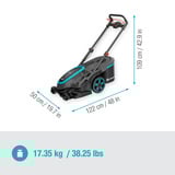 GARDENA Akku-Rasenmäher PowerMax Duo 46/36V P4A, Ready-To-Use-Set 1, 36Volt (2x18V) schwarz/grau, 2x Li-Ion Akku 4,0Ah, POWER FOR ALL ALLIANCE