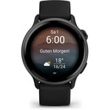 Garmin vívoactive 6 42mm black, Smartwatch schwarz/grau, 42 mm, Silikon-Armband
